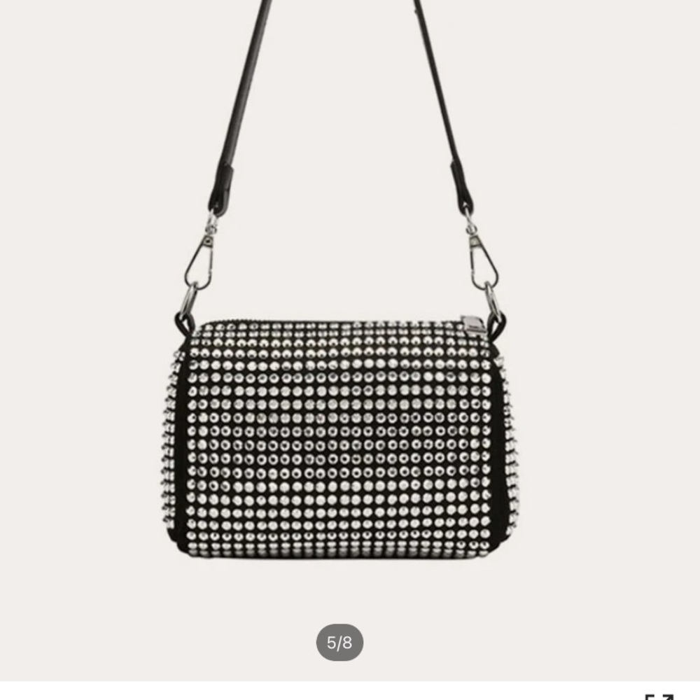 Glamorous Mini Rhinestone Decor Chain Square Bag ❕✨ - Picture 5 of 5